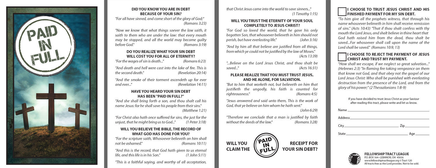 Free Printable Gospel Tracts Pdf