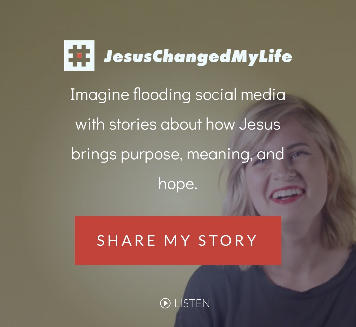 #JesusChangedMyLife - Imagine flooding social media with stories about how Jesus brings purpose, meaning, and hope. (Way-FM). Let's flood social media with that hashtag. 