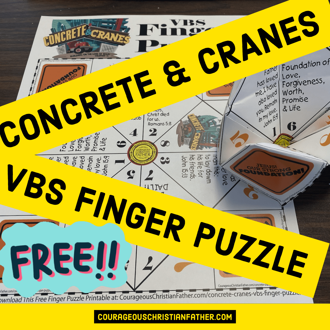 Concrete & Cranes VBS Finger Puzzle - Here is a FREE VBS Printable for the Lifeway's Concrete & Crane VBS. #ConreteCranes #VBSPrintable #FingerPuzzle