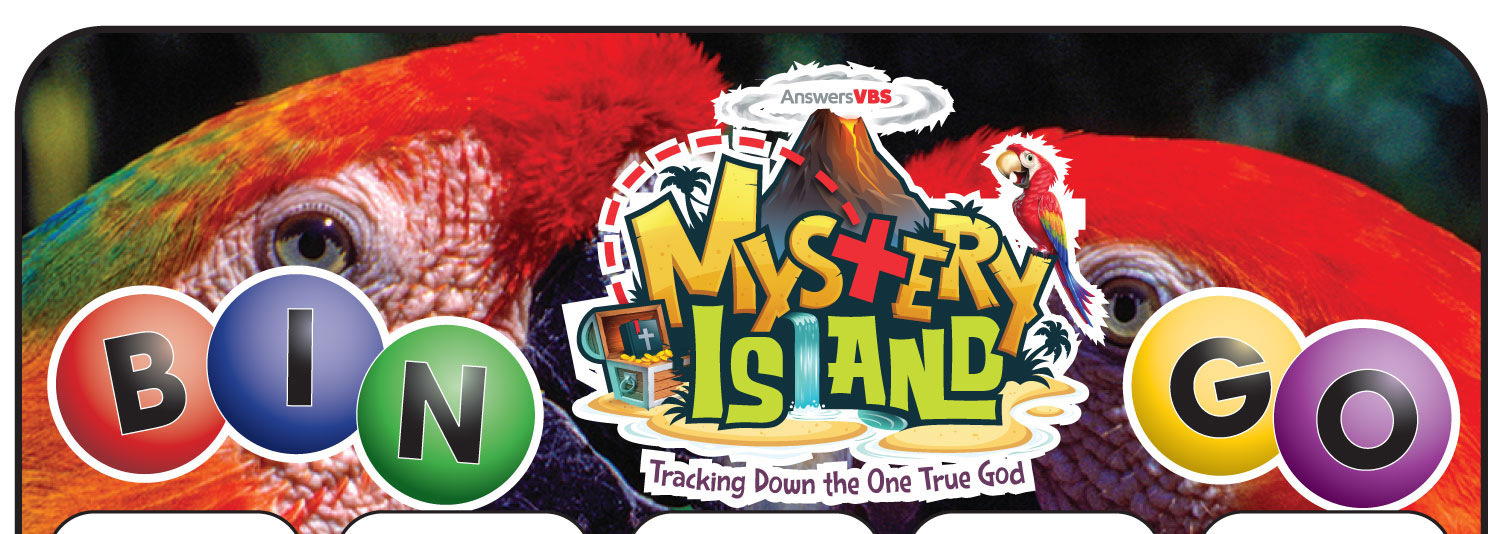 Mystery Island VBS Bingo Printable - Here is a VBS Bingo Printable to with the Answers in Genesis Mystery Island VBS.