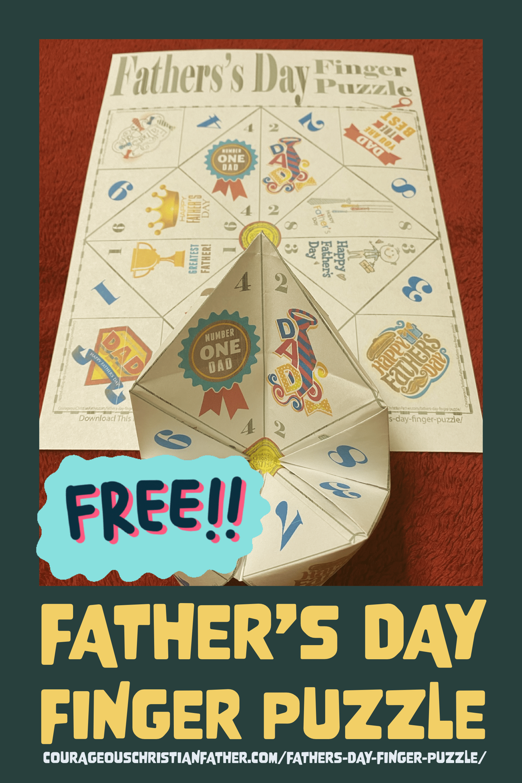 Free Father's Day Finger Puzzle Printable