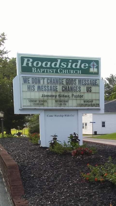 We don't Change God's Message Church Sign