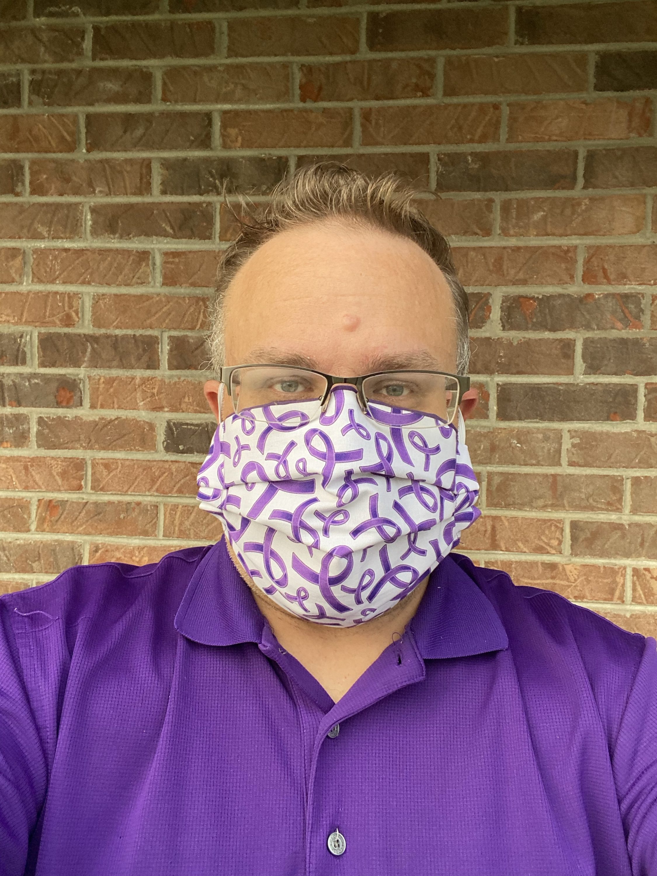 Wear Purple for Domestic Violence Awareness Day - This day is to raise awareness of domestic, spousal and dating violence (Purple Thursday). #PurpleThurday Wearing Purple Ribbon Face Mask from SteveZMaskZ