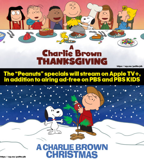 The “Peanuts” specials will stream on Apple TV+, in addition to airing ad-free on PBS and PBS KIDS - “Peanuts” fans will have even more ways to watch Charlie Brown, Snoopy and the gang on their holiday adventures as Apple and PBS team up for special ad-free broadcasts of “A Charlie Brown Thanksgiving” and “A Charlie Brown Christmas.” To complement their release on Apple TV+ this holiday season. #Peanuts #Snoopy