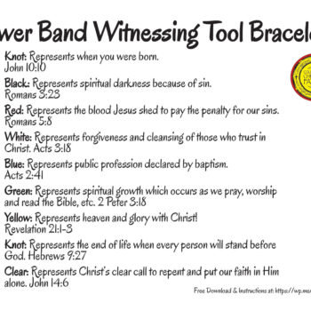 Power Band Witnessing Tool Braclet Printable