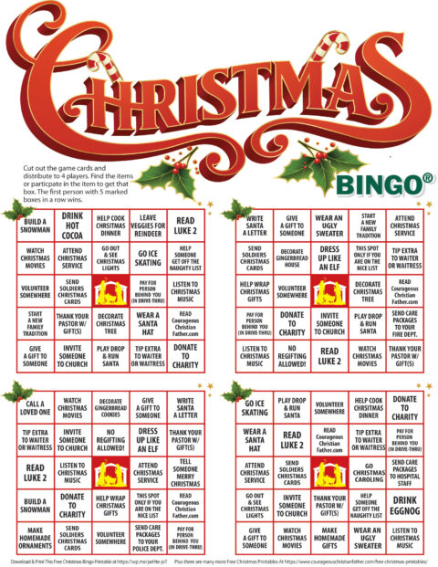 Christmas Bingo Printable - See if you can be one of the first to complete this Bingo for Christmas. #Bingo #ChristmasBingo #Christmas