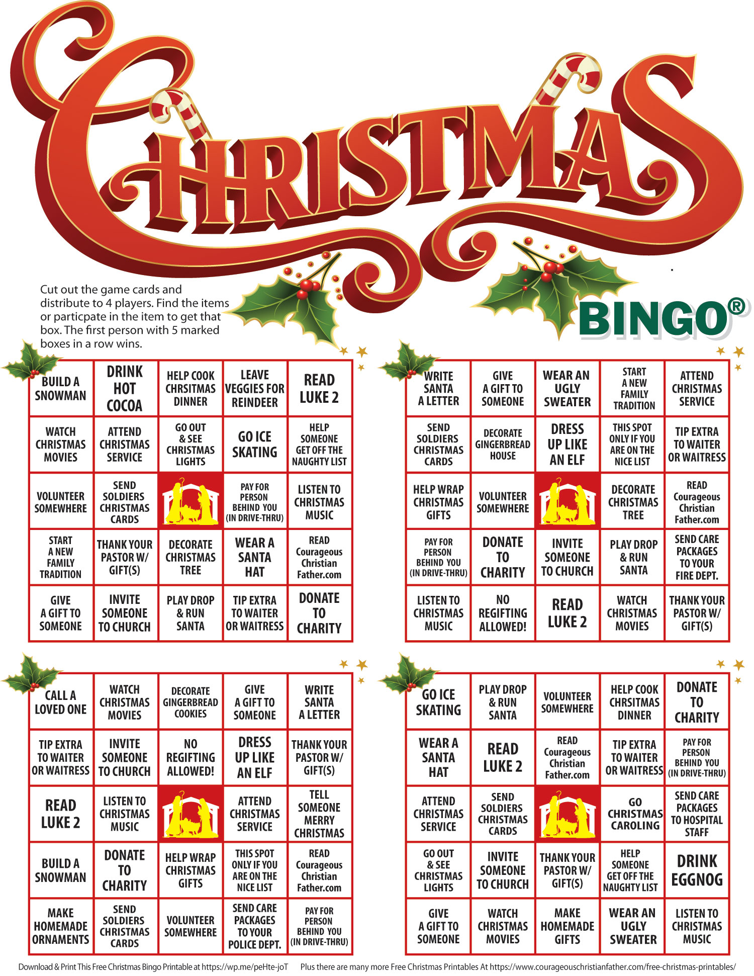 Christmas Bingo Printable