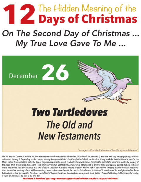 2nd Day of Christmas Hidden Meaning Printable