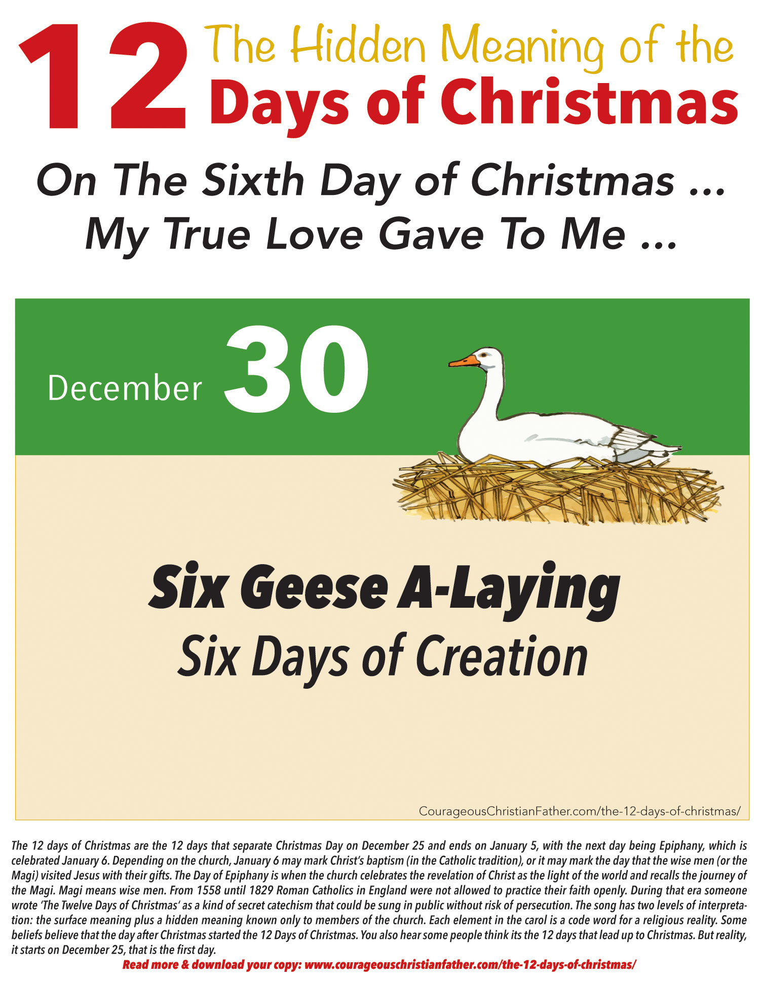 On the Sixth Day of Christmas, My True Love Gave To Me