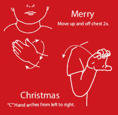 Merry Christmas - Hand Sign American Sign Language ASL 