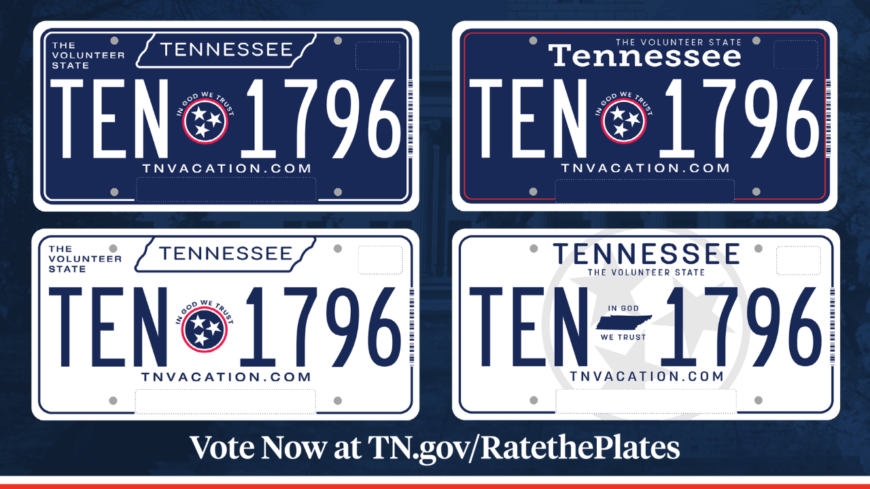 Rate the Plates: Gov. Lee Invites Tennesseans to Pick New License Plate ...