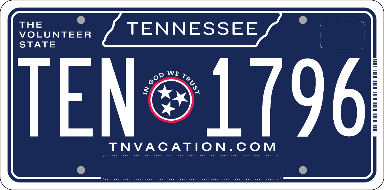 New Tennessee License Plate with or without In God we Trust - You can choose with or without! #InGodWeTrust #Tennessee #TennesseePlate