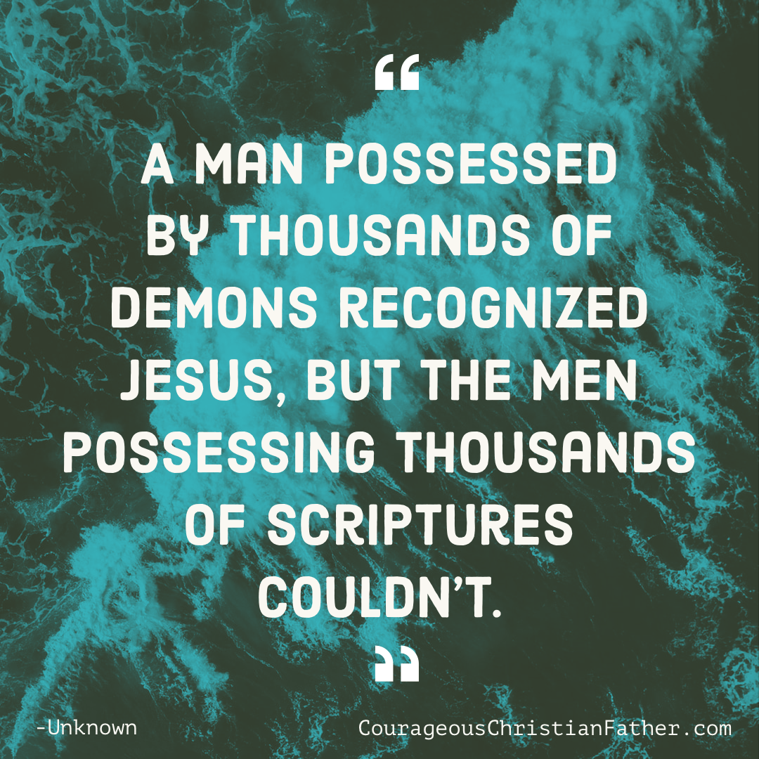 Recognize Jesus - A man possessed by thousands of demons recognized Jesus, but the men possessing thousands of Scriptures couldn’t. #bgbg2