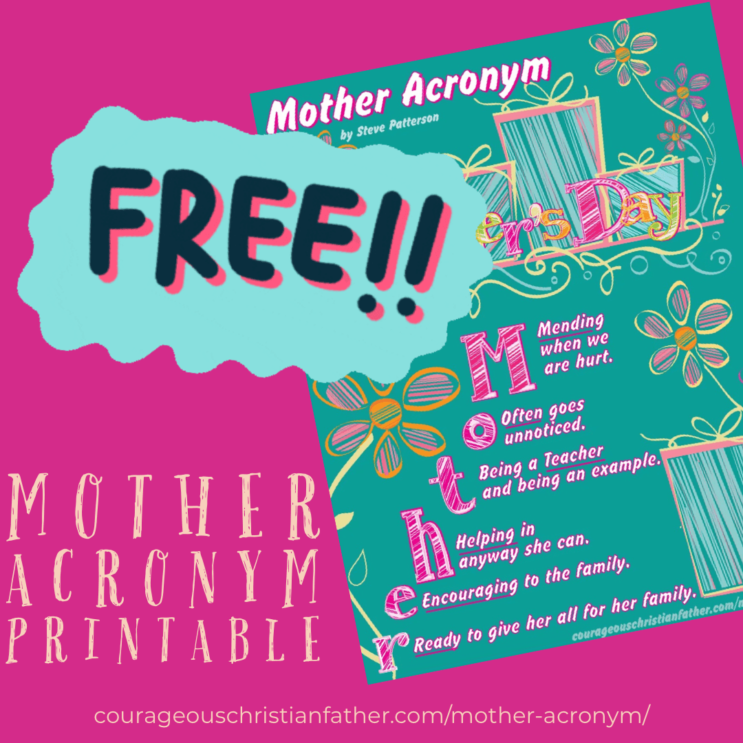 Mother Acronym - I wrote this Mother Acronym for Mother's Day. This is my Christian acronym for the word Mother is done more like a free-style poem. You can now download this Mother Acronym for free! This is more of an acrostic type poem actually.