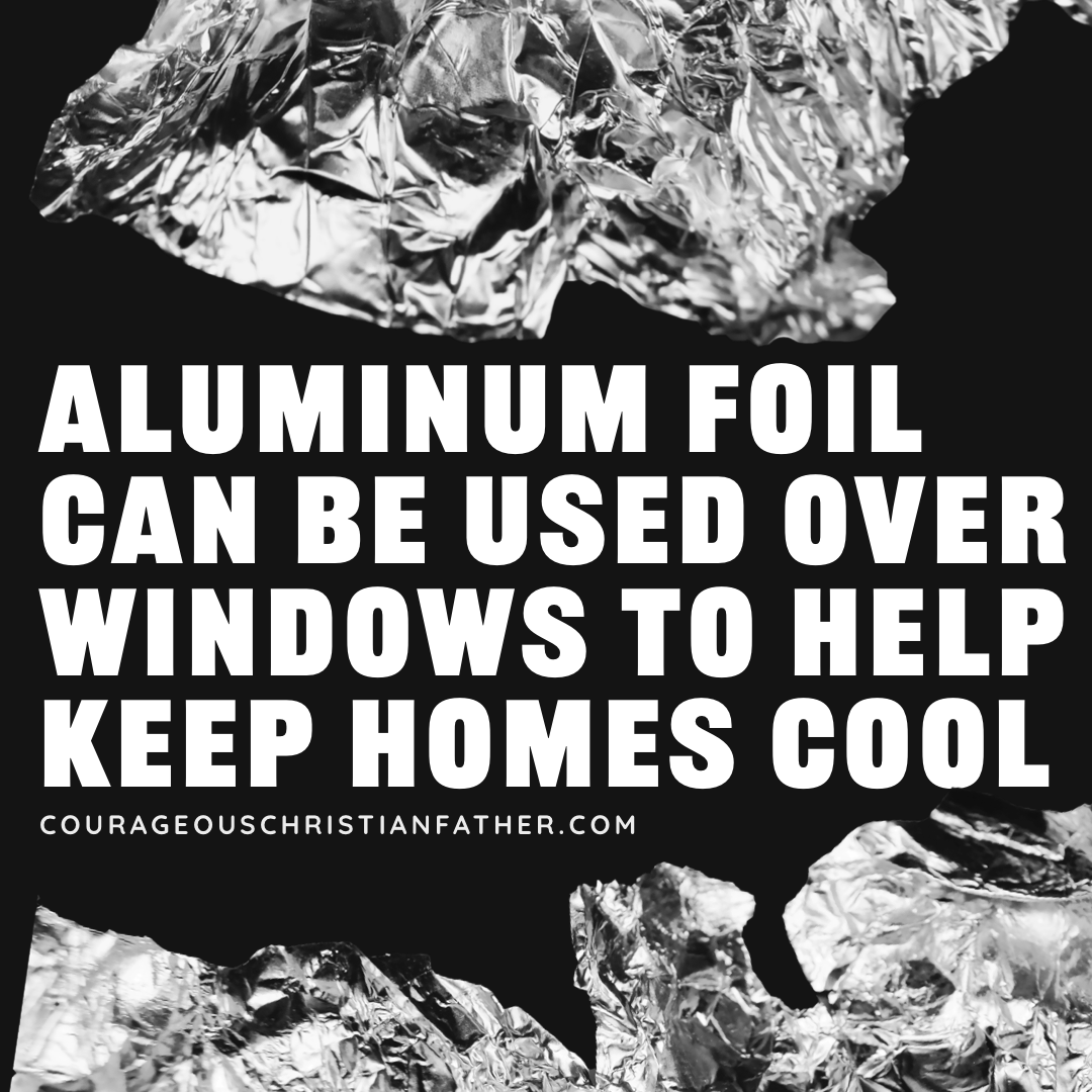 aluminum foil can be used over windows to help keep homes cool. When the temperatures rise method can help keep your home cooler. #aluminumfoil #blackoutwindows 