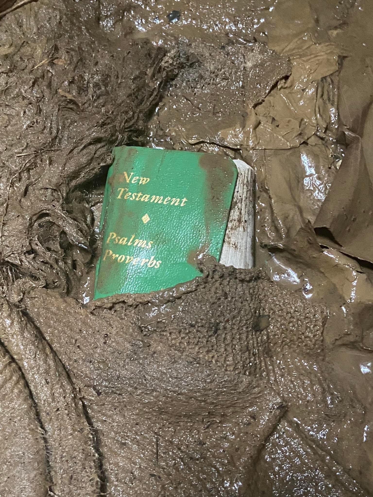 New Testament Found in the mud of Kentucky flooding - with all the recent rain and flooding in Kentucky, a New Testament Bible was found in the mud. #Kentucky