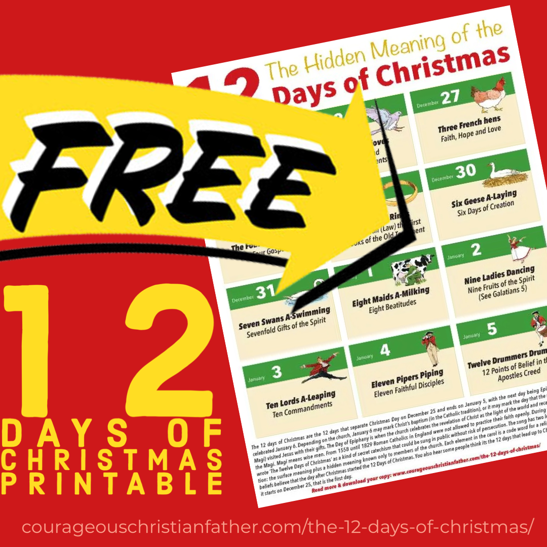 The Hidden Meaning of the 12 Days of Christmas (Free Printable)