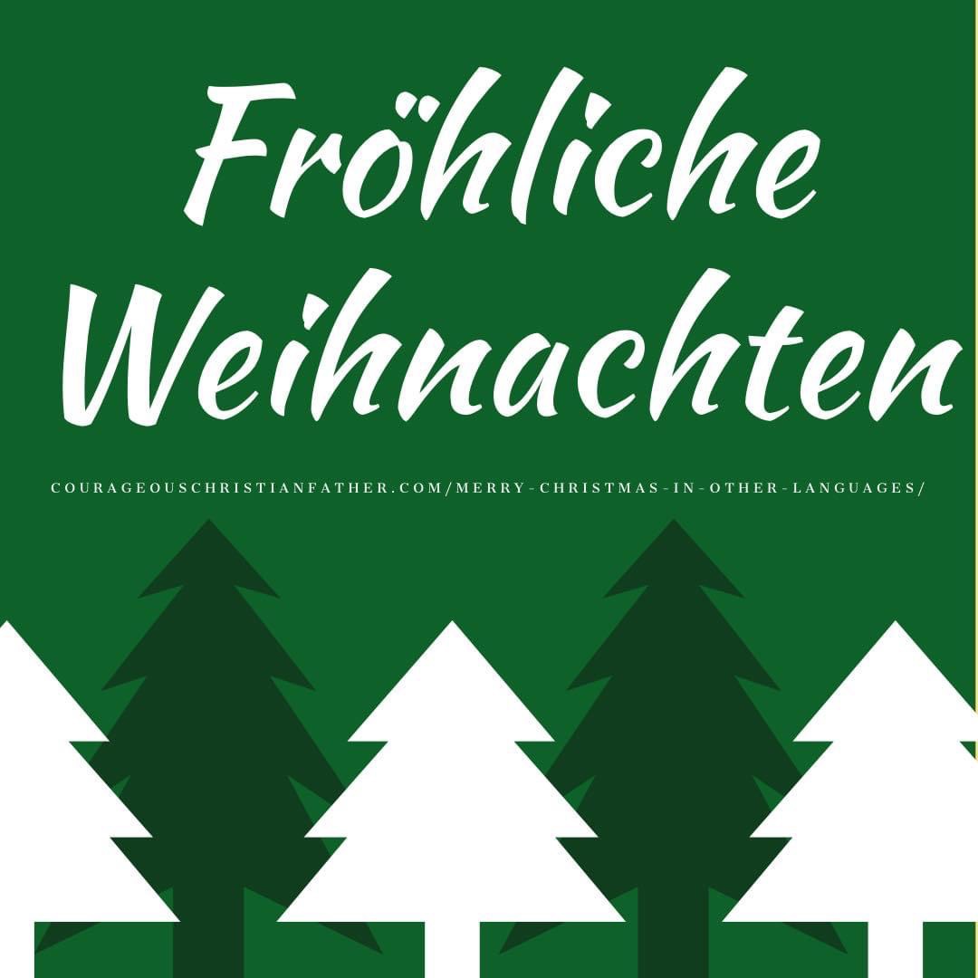 German - Fröhliche Weihnachten - Merry Christmas 