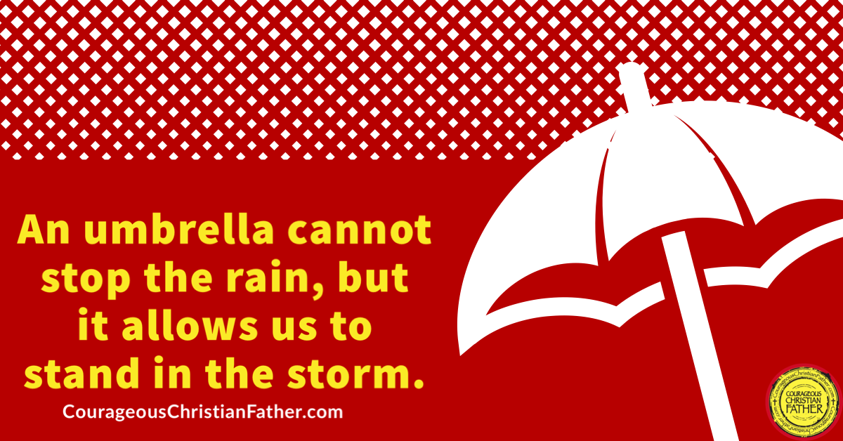 An umbrella cannot stop the rain, but it allows us to stand in the storm. #umbrella