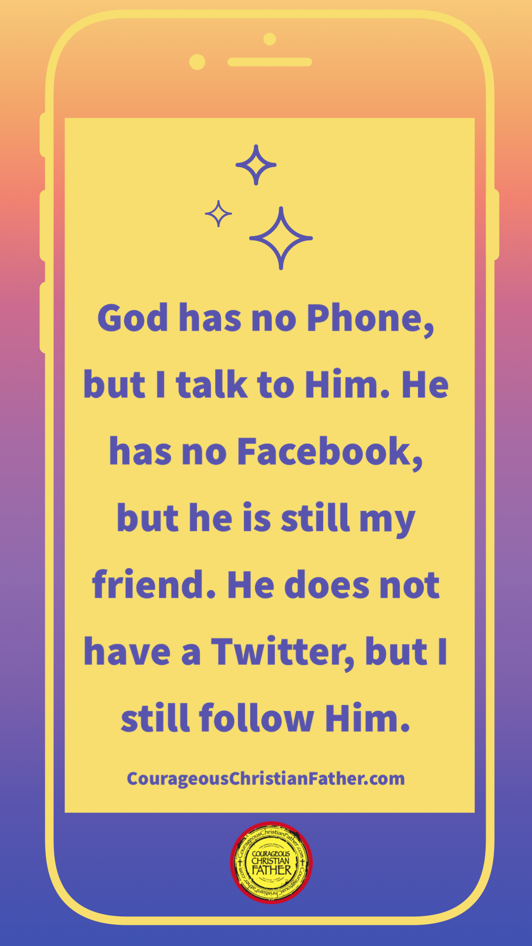 God has no Phone, but I talk to Him. He has no Facebook, but he is still my friend. He does not have a Twitter, but I still follow Him. In today's digital age, we often measure our connections through smartphones, social media, and online platforms. It's become second nature to share our thoughts, feelings, and even our faith through these channels. But in the midst of all this technology, we must remember that our relationship with God transcends the digital realm.