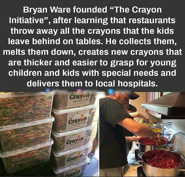The Crayon Initiative: Coloring the World with Kindness — The smallest acts of kindness can make the biggest difference, The Crayon Initiative stands out as a beacon of hope and creativity. This remarkable non-profit organization has taken on the mission of recycling used and unwanted crayons to not only preserve our environment but also to enrich the lives of hospitalized children through art and imagination². #CrayonInitiative