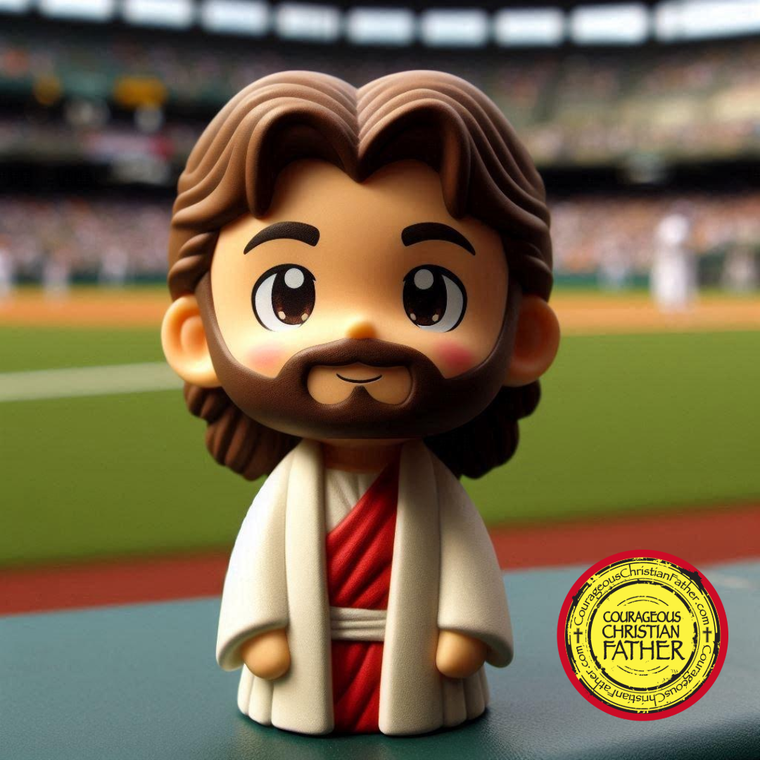 AI Little Jesus — I asked an AI image generator to create a Little Jesus figurine this is the results. I had it do it a couple of single images and then I had it do one with a football field and one with a baseball field. #football #baseball #littlejesus