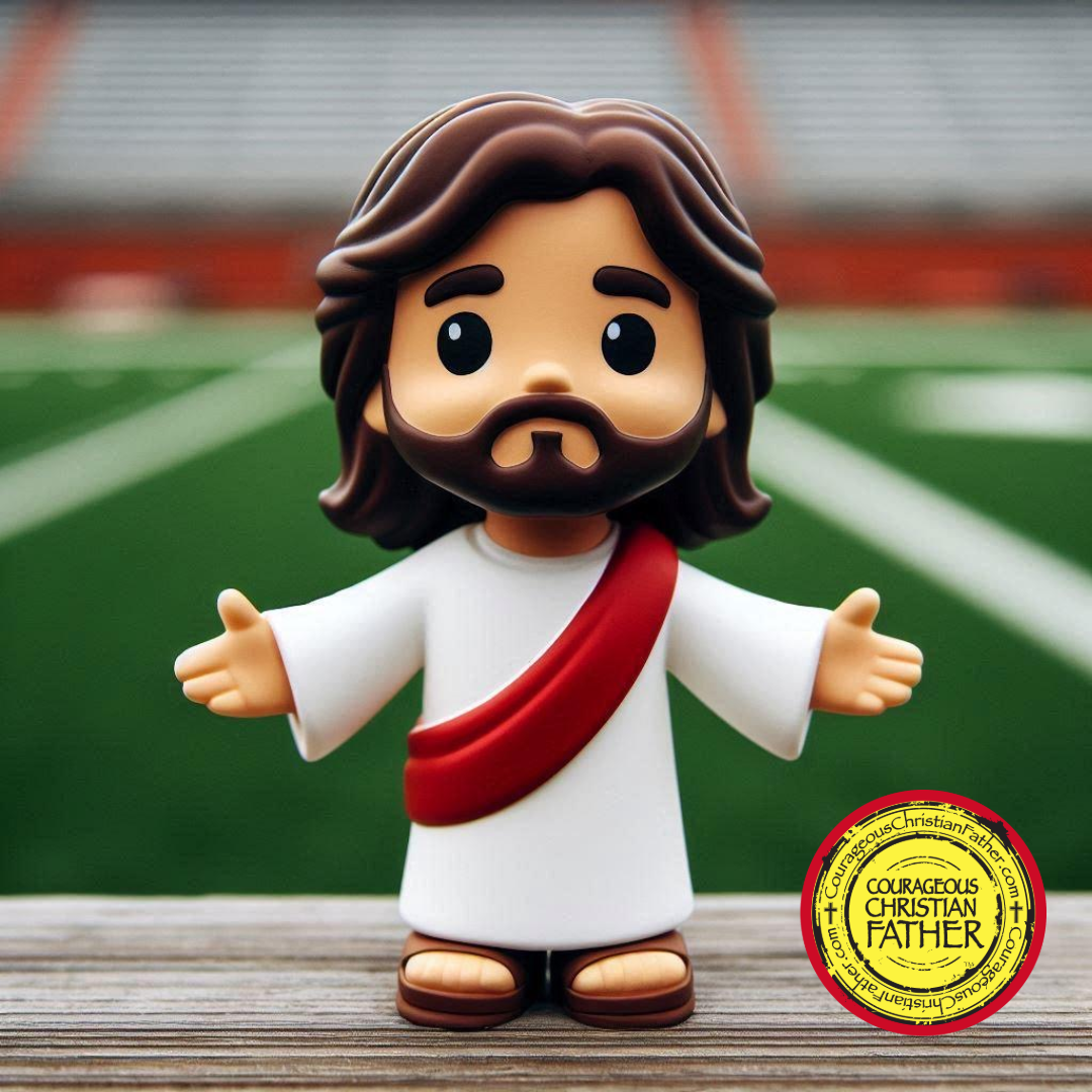 AI Little Jesus — I asked an AI image generator to create a Little Jesus figurine this is the results. I had it do it a couple of single images and then I had it do one with a football field and one with a baseball field. #football #baseball #littlejesus