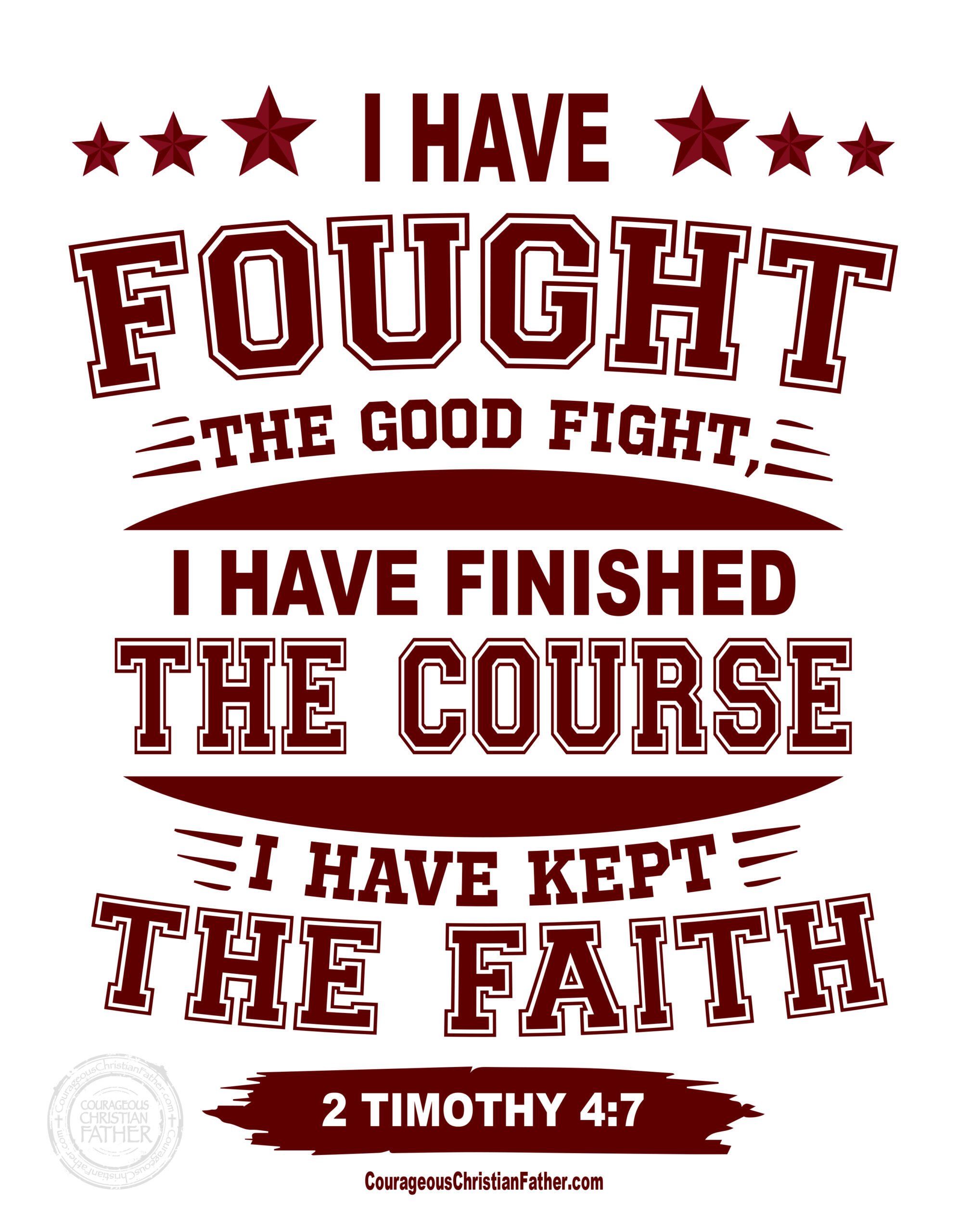 Fought the Good Fight Printable