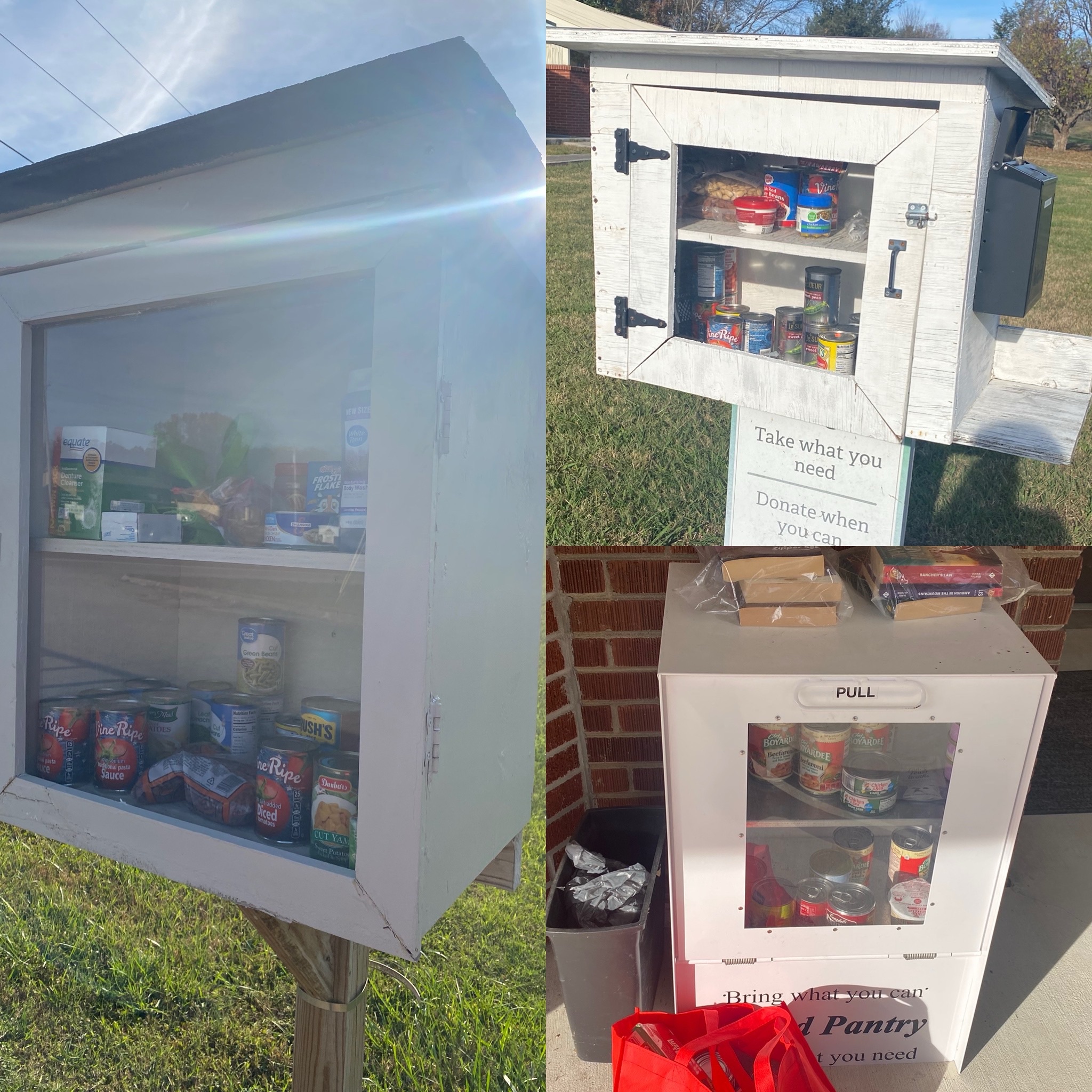 Moms non-perishables went to blessing boxes