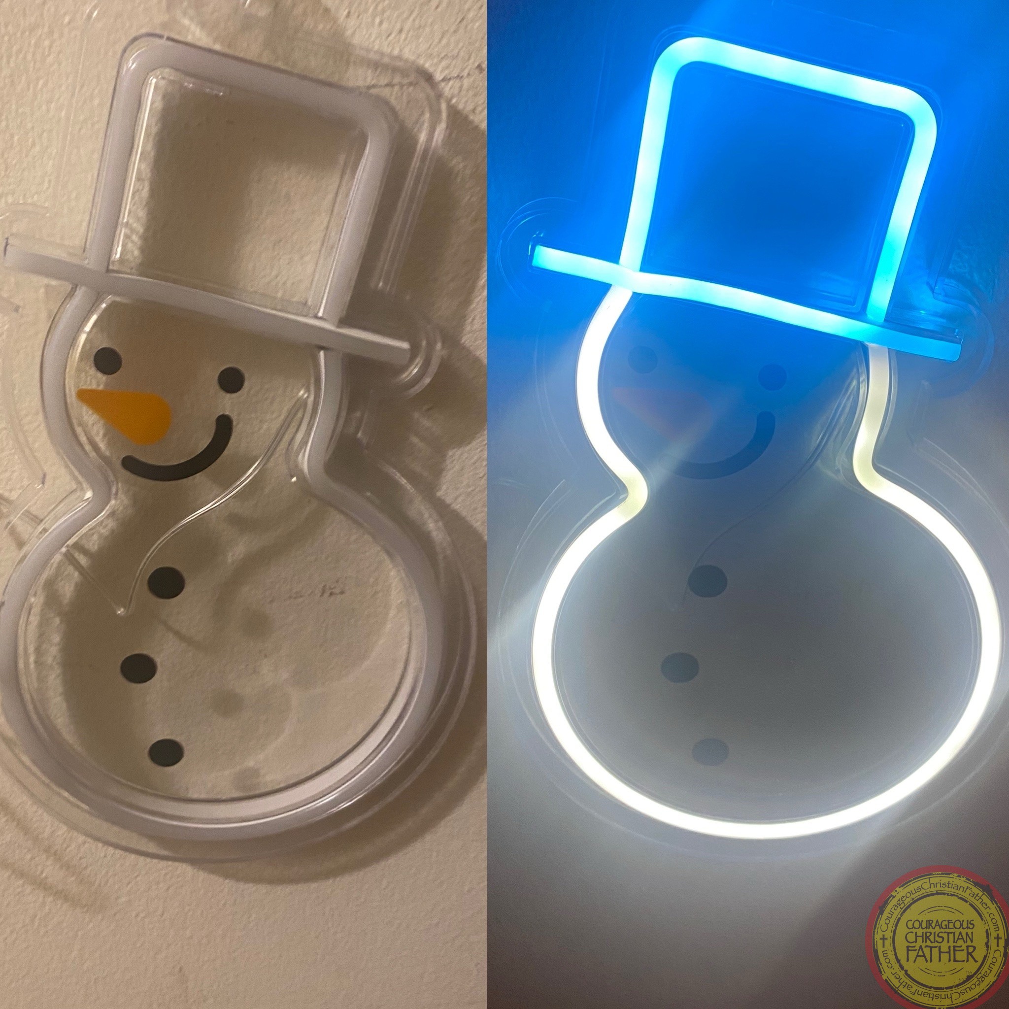 Neon Light Snowman​