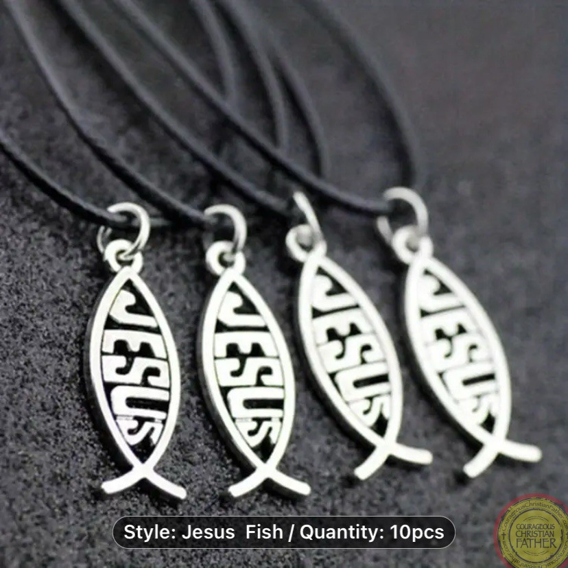 Jesus fish pendant necklace