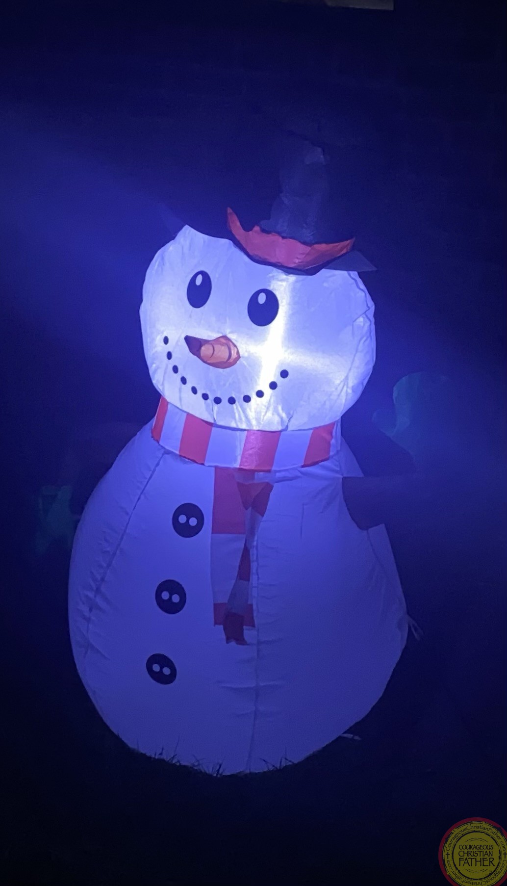 Meet Beacon the Snowman our inflatable Snowman. 